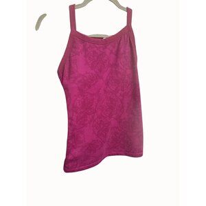 Lululemon Pink Floral Paisley Tank Top  Built-In Bra Size 6 Athletic Workout Top